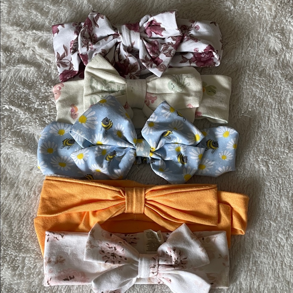 Floral and Patterned Kids Headband Set